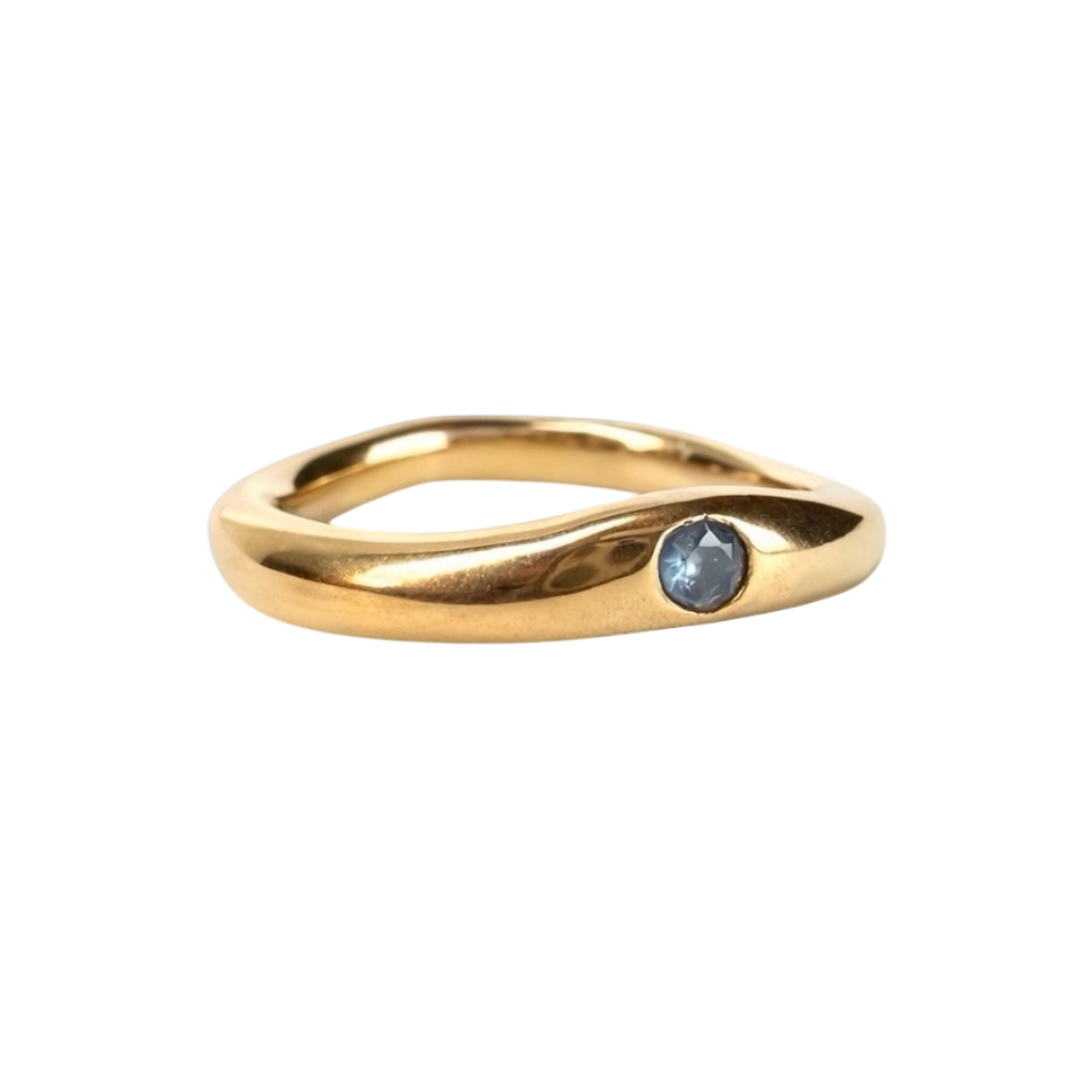 Wave Blue spinel ring