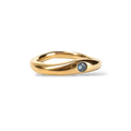 Wave blue spinel ring