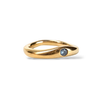 Wave blue spinel ring