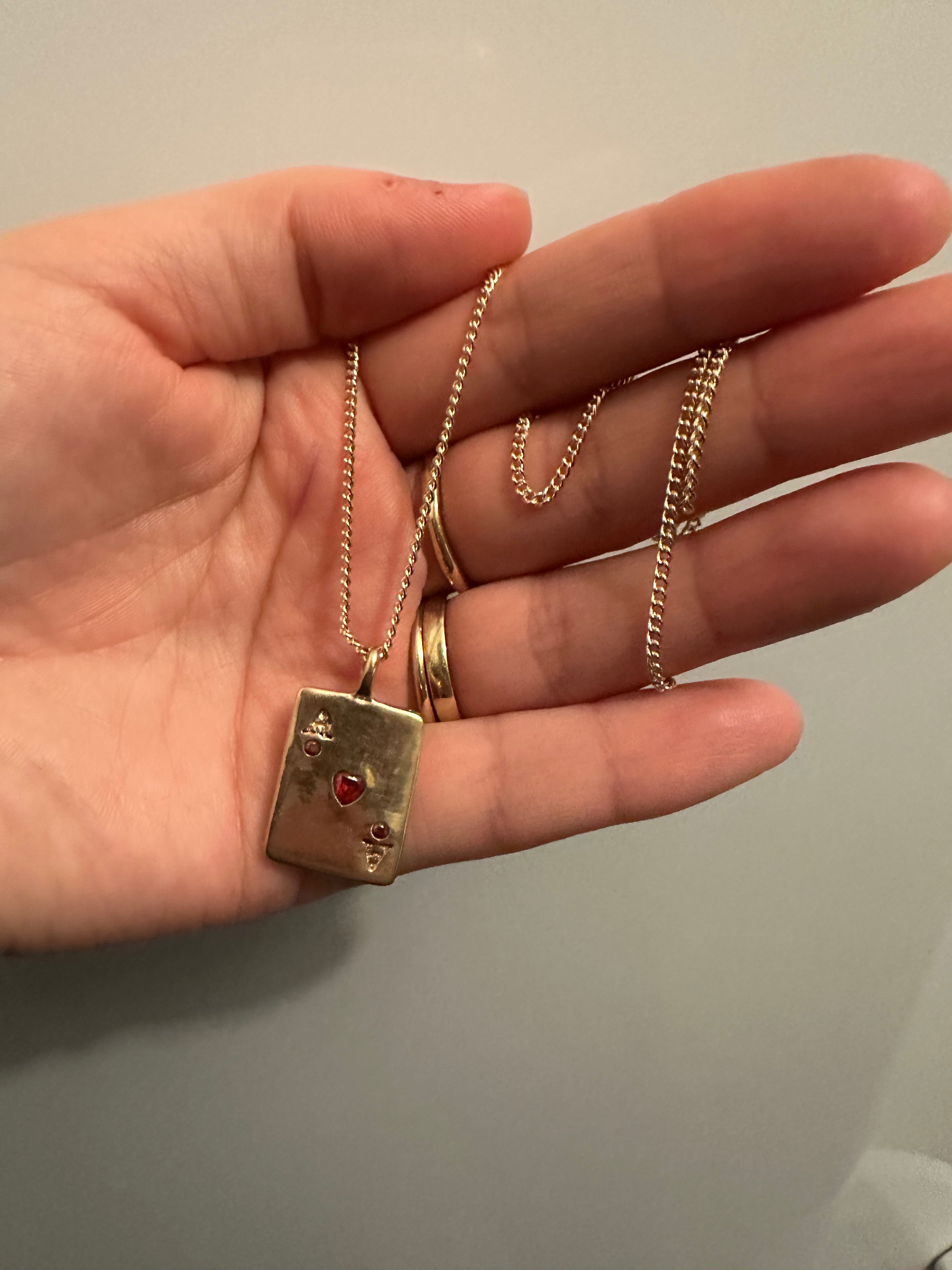 Ace card necklace