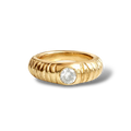 Croissant diamond ring