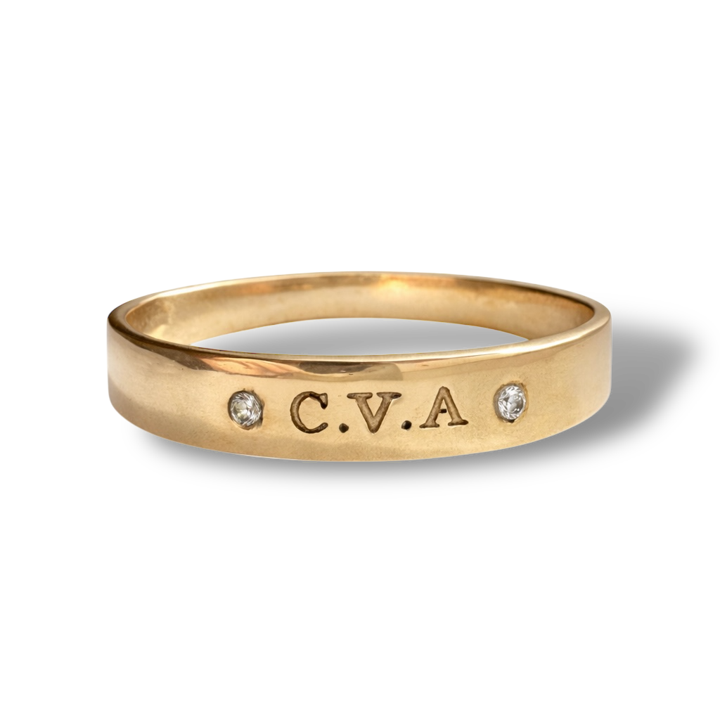 Gold bangle bracelet custom