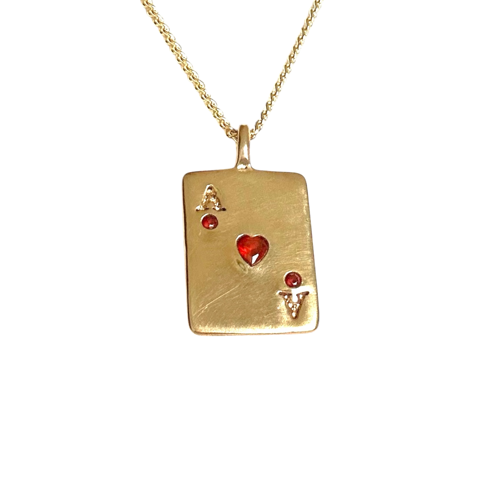 Ace card necklace