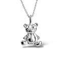 Bear silver necklace