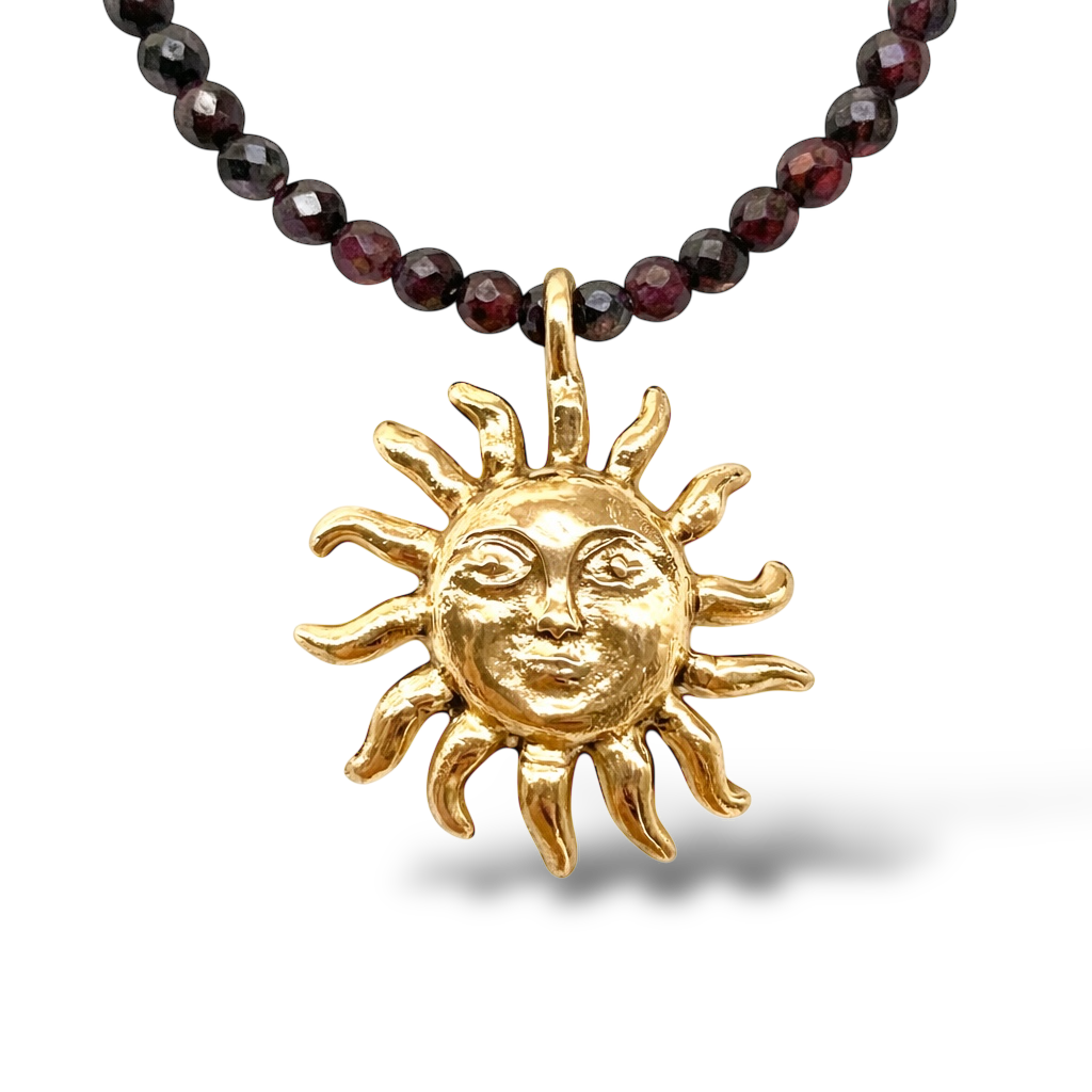 Sun garnet necklace