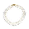 Triple pearl necklace
