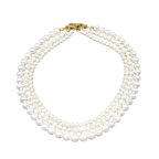 Triple pearl necklace