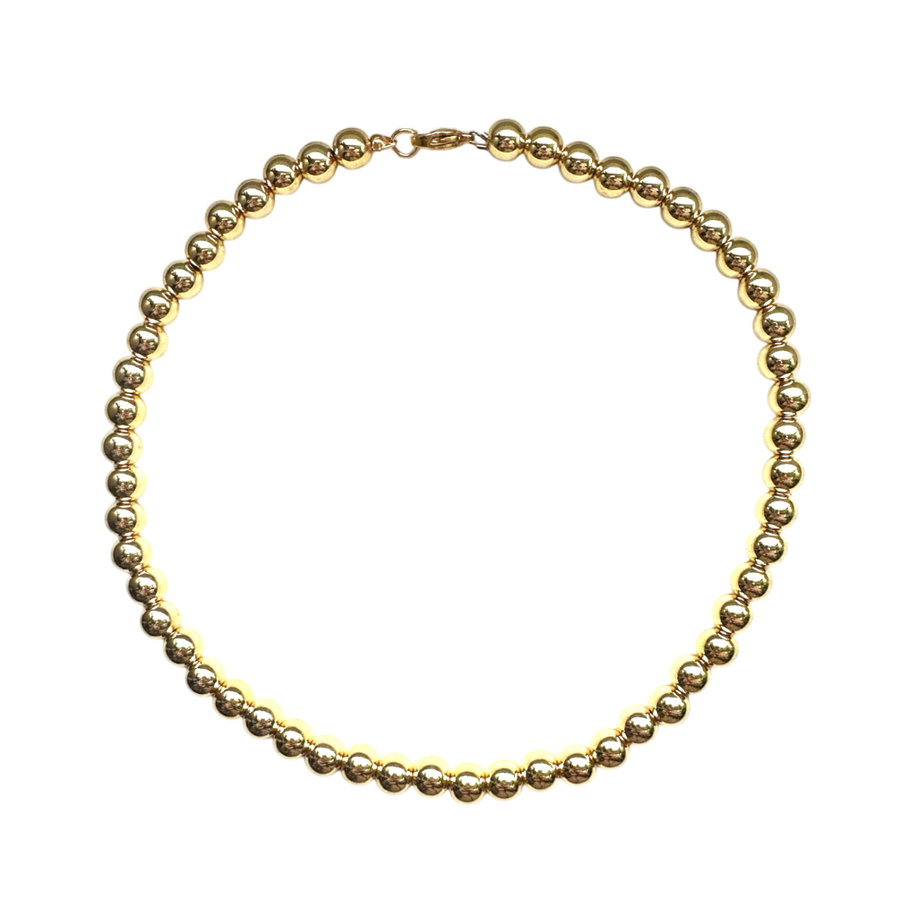 Gold Pearl necklace 8 mm