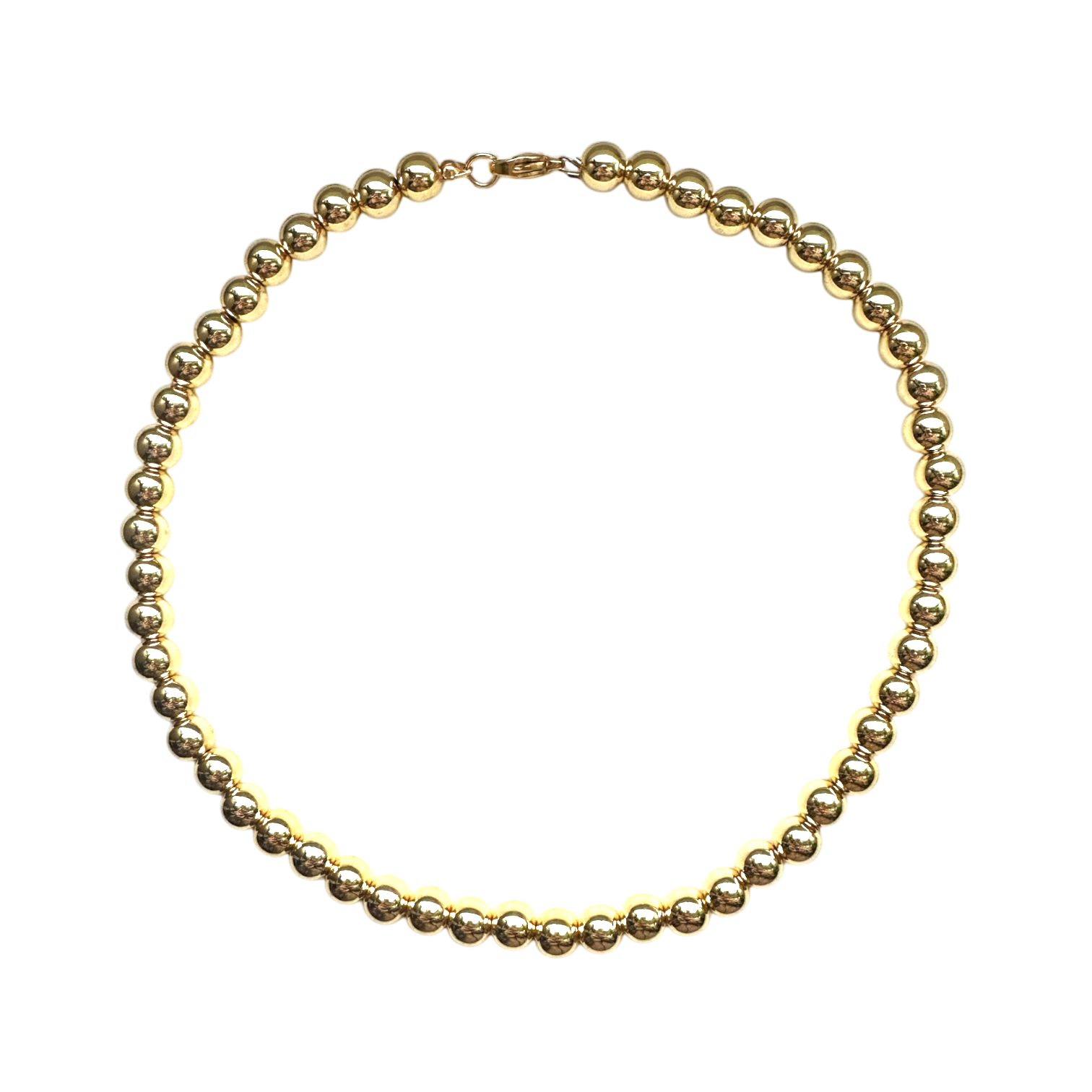 Gold Pearl necklace 8 mm