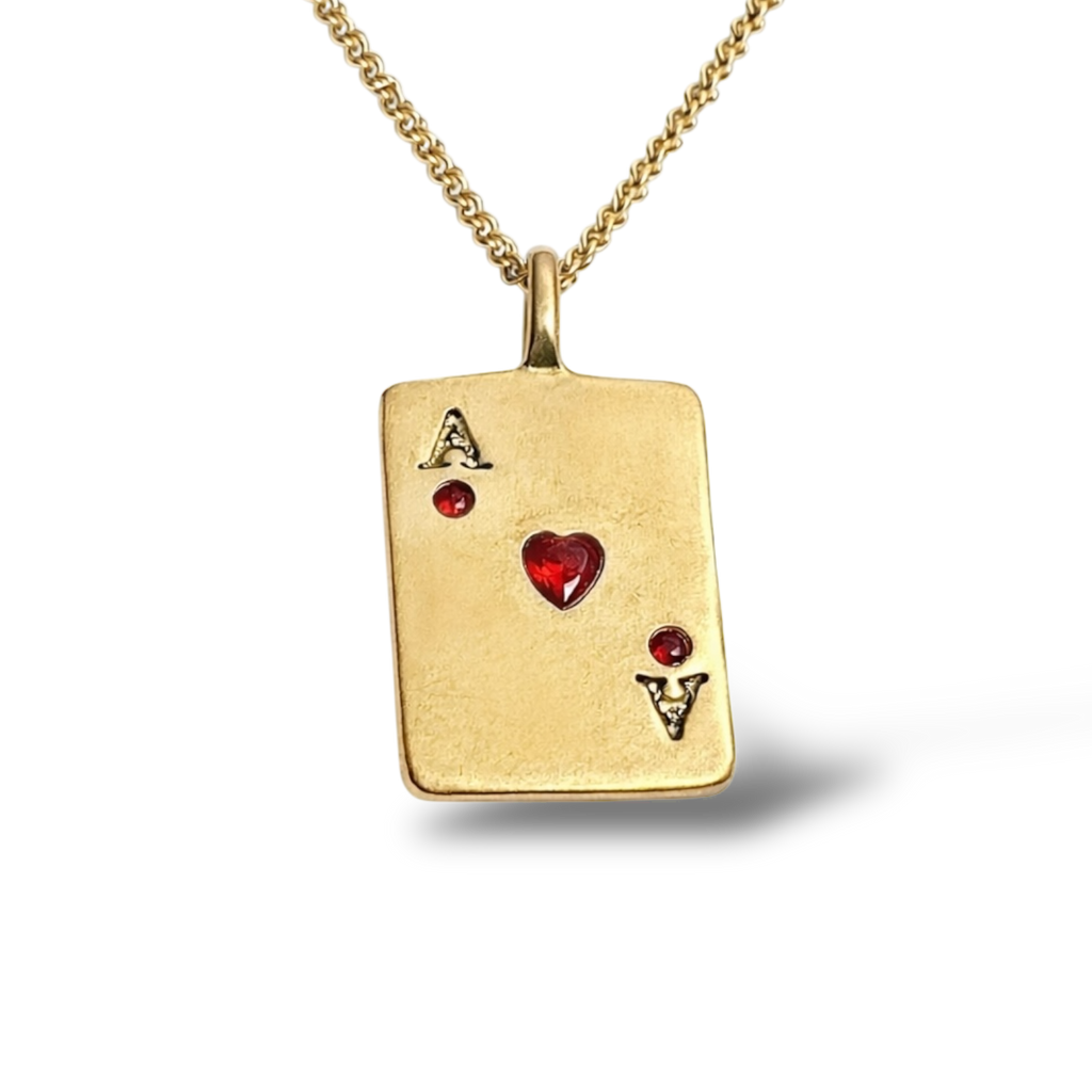 Ace card necklace