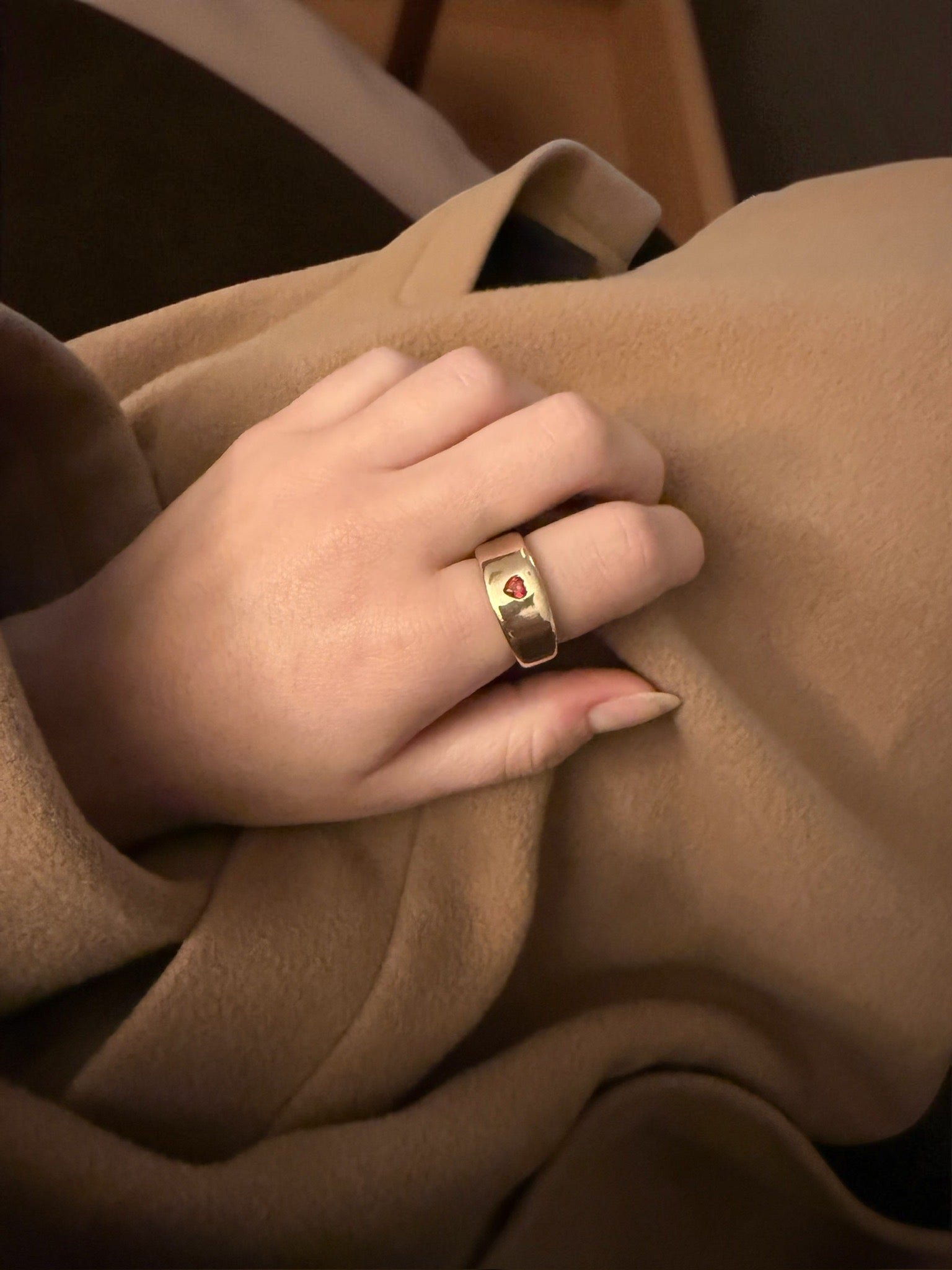 Red heart ring