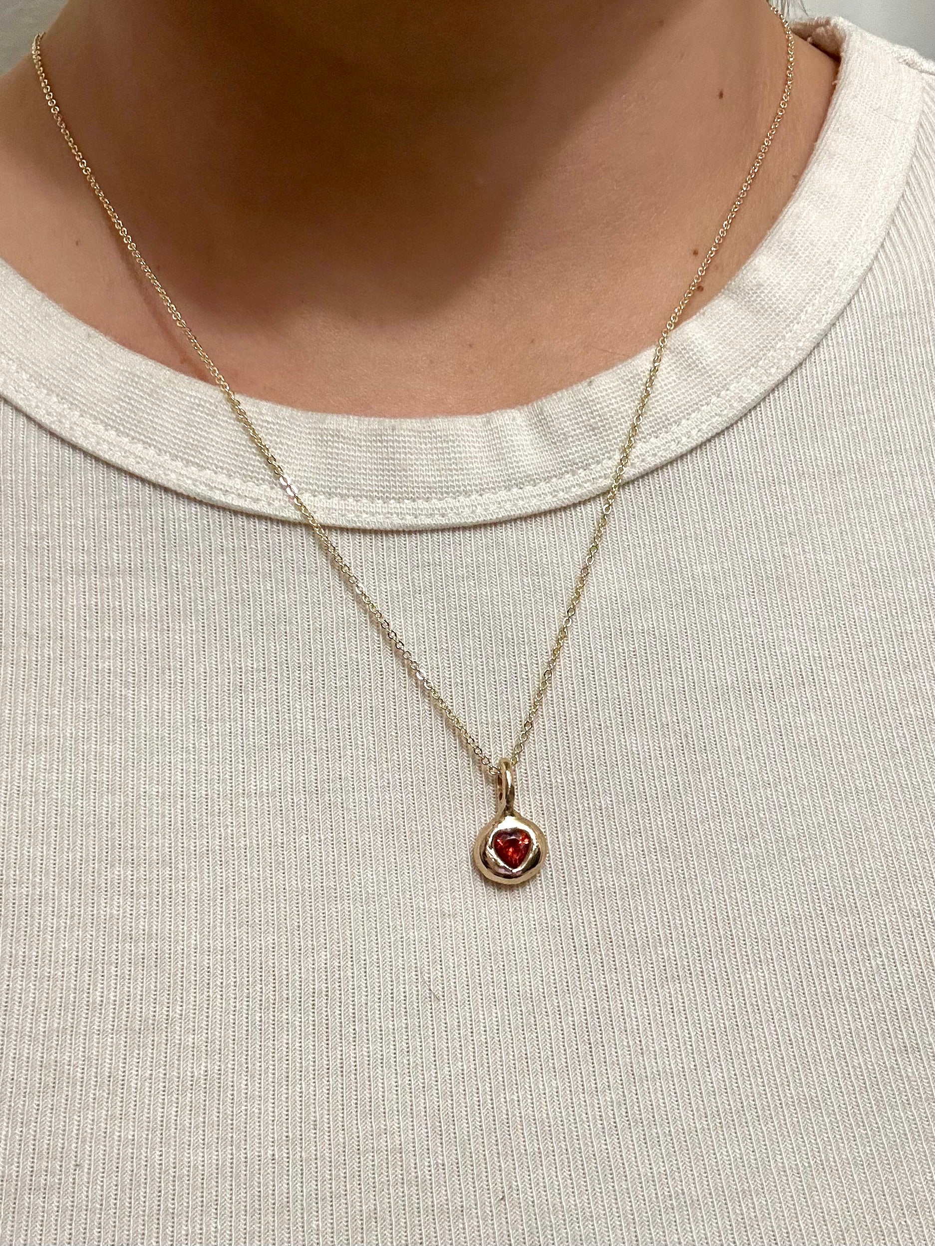 Red heart necklace