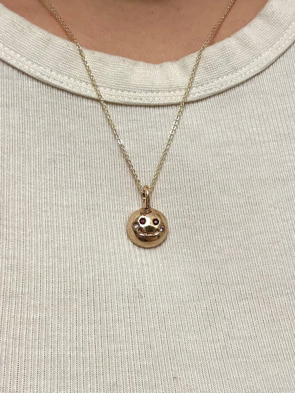 Smiley Face charm necklace