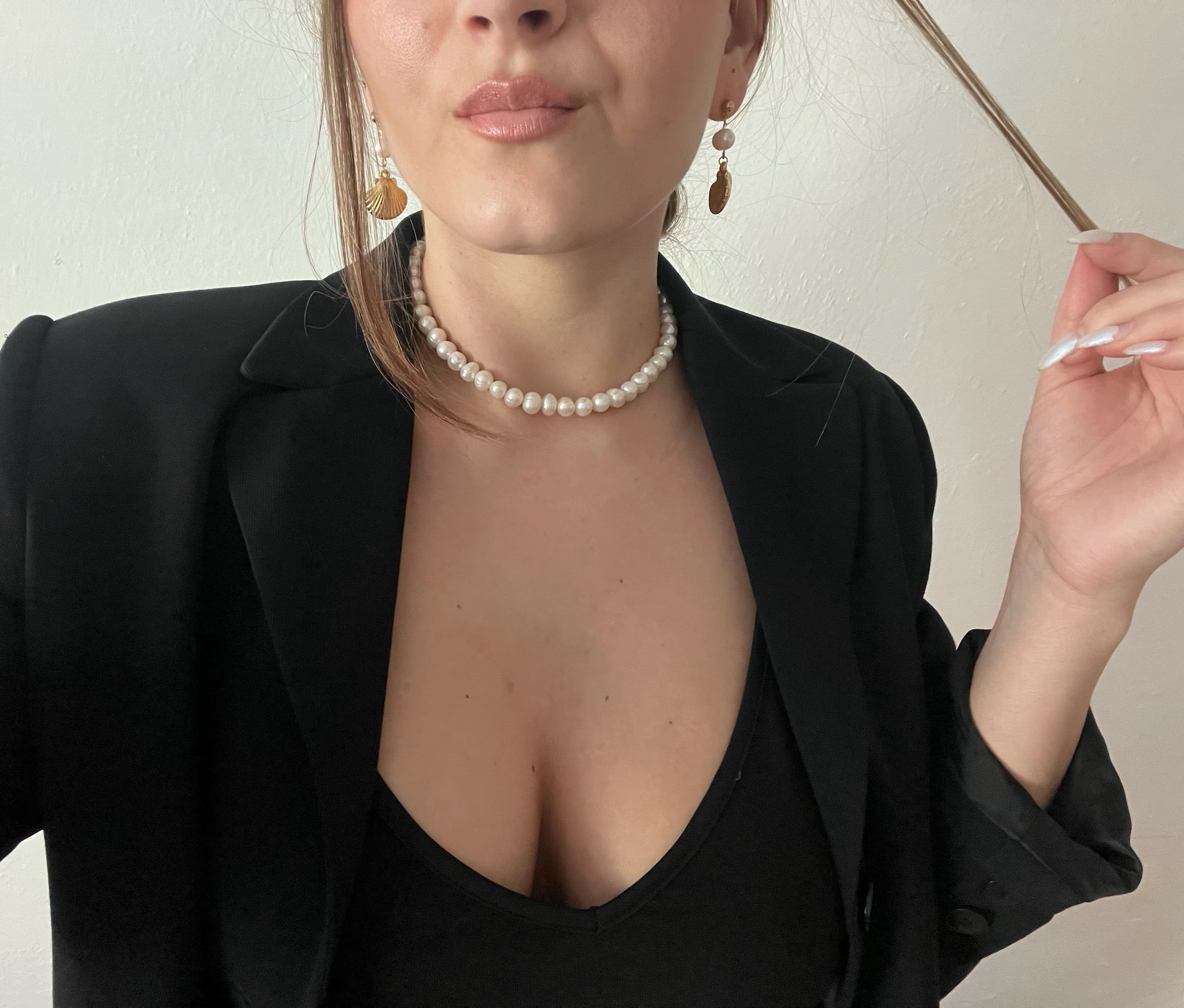 L' amour Pearl necklace 9 mm