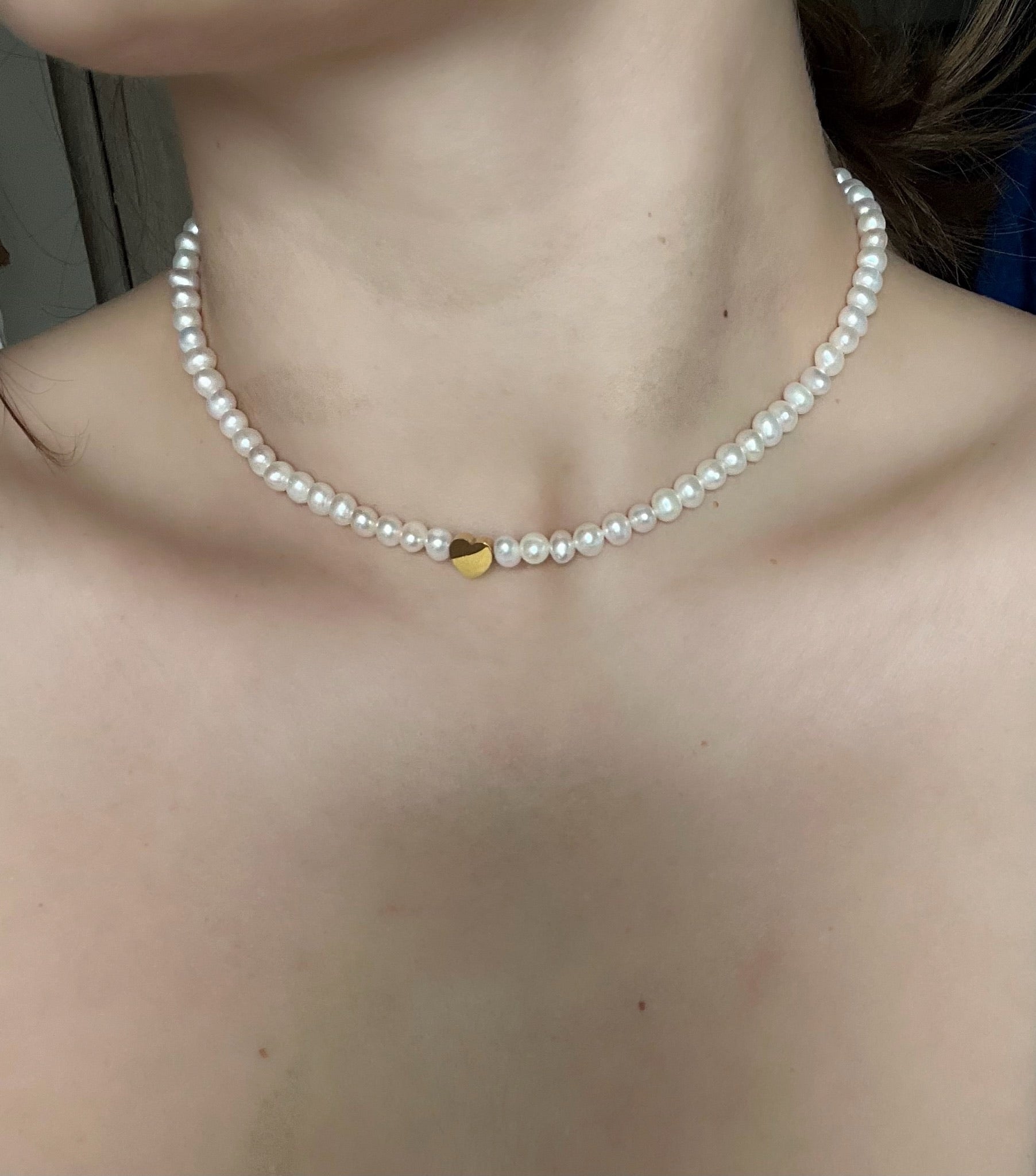 L' amour Heart Pearl necklace
