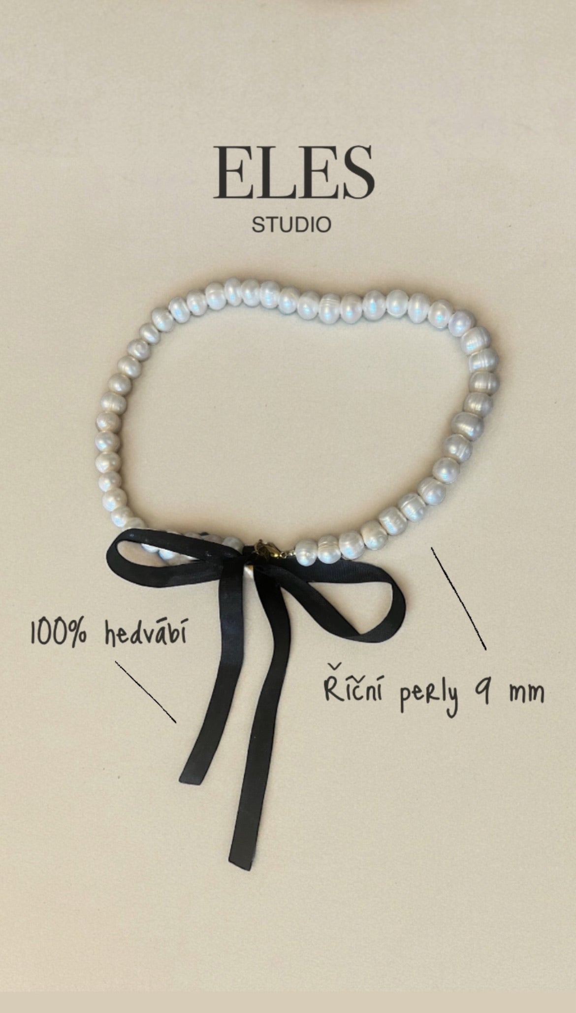 Bow Pearl choker