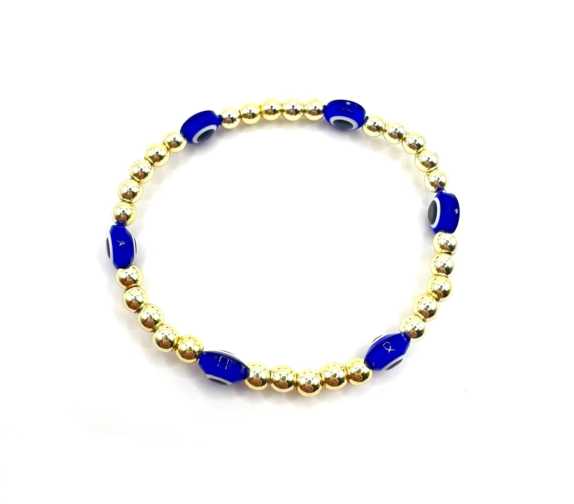 Evil Eye Gold Pearl bracelet