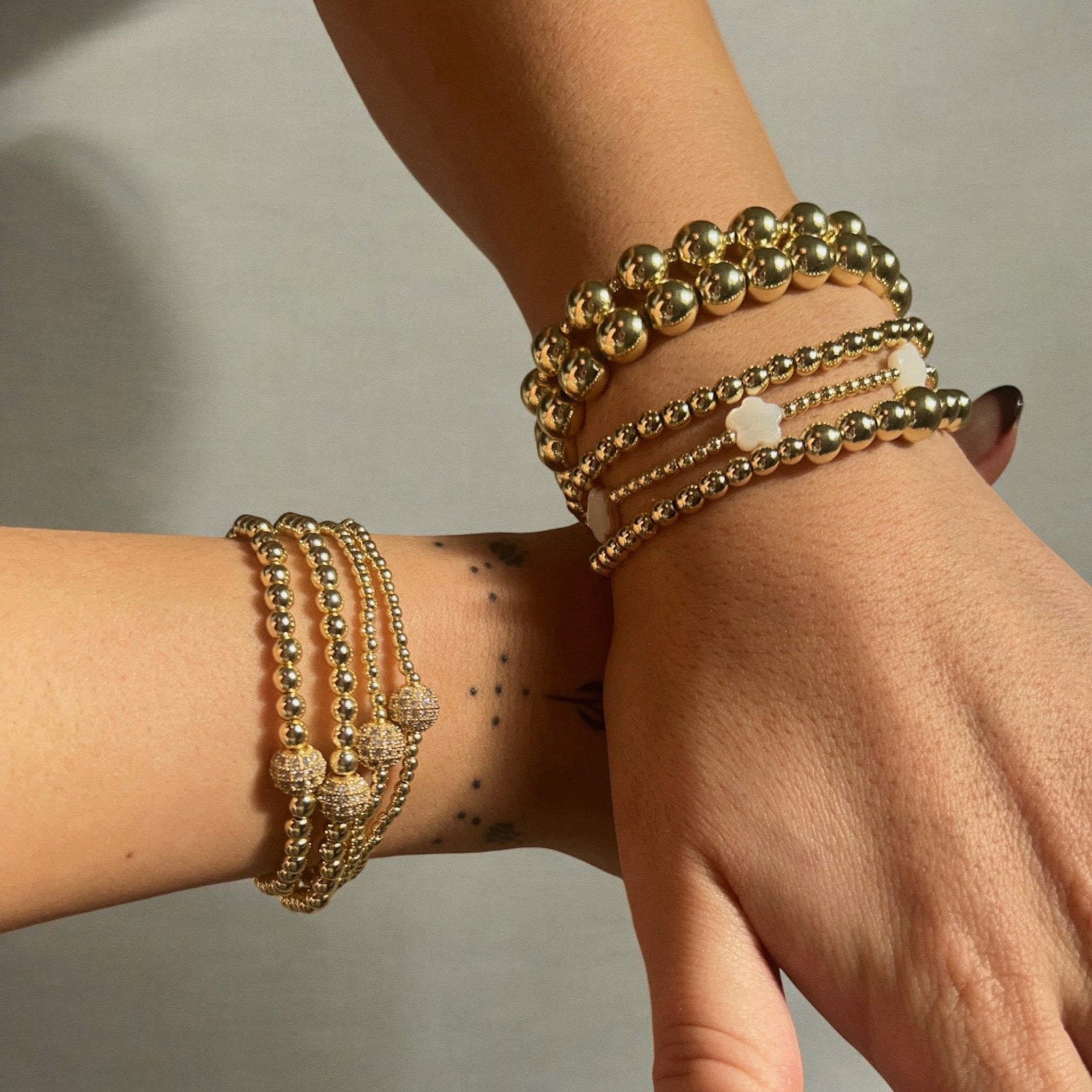 Gold Pearl bracelet 8 mm