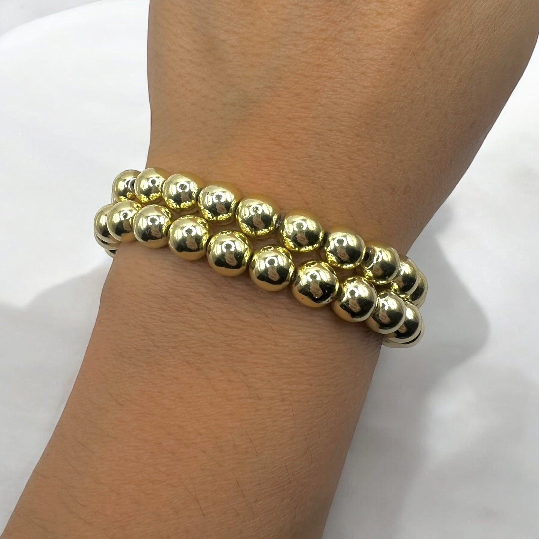 Gold Pearl bracelet 8 mm