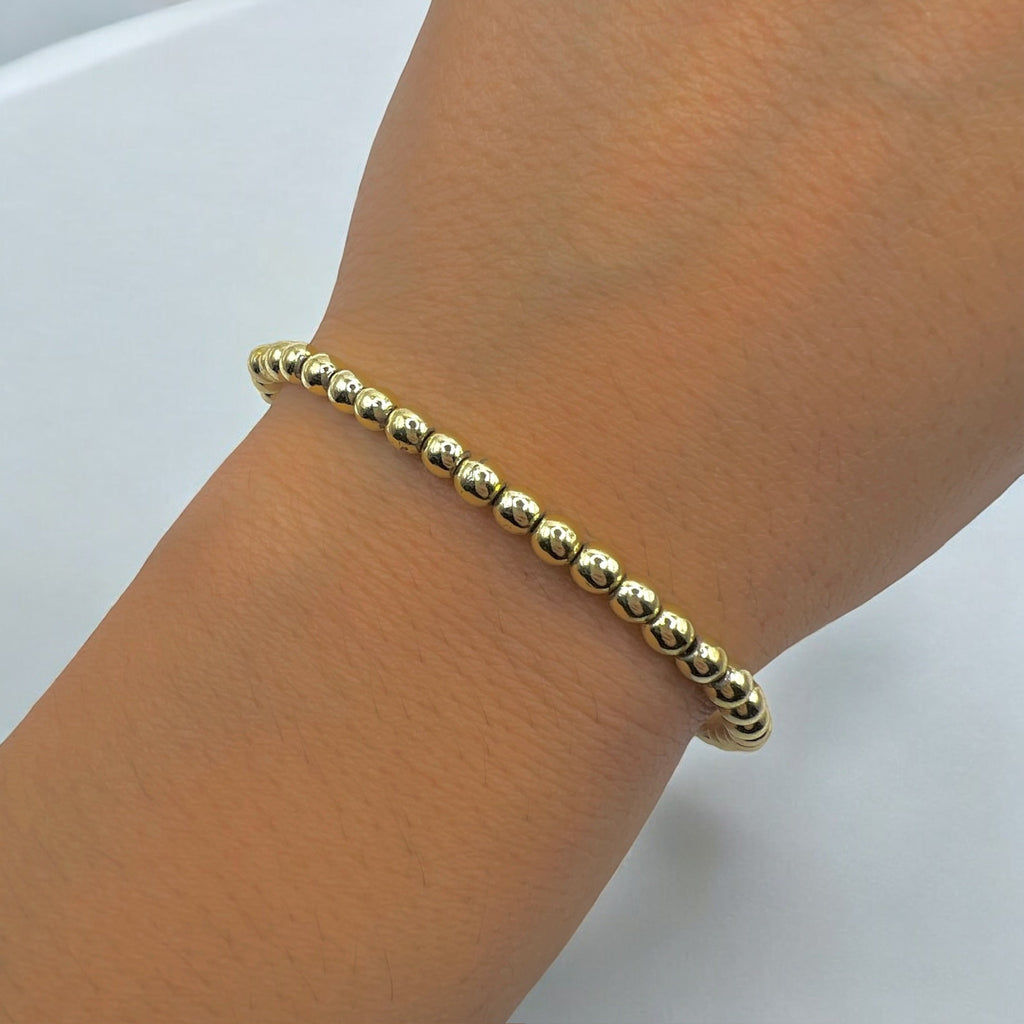 Gold Pearl bracelet 4 mm