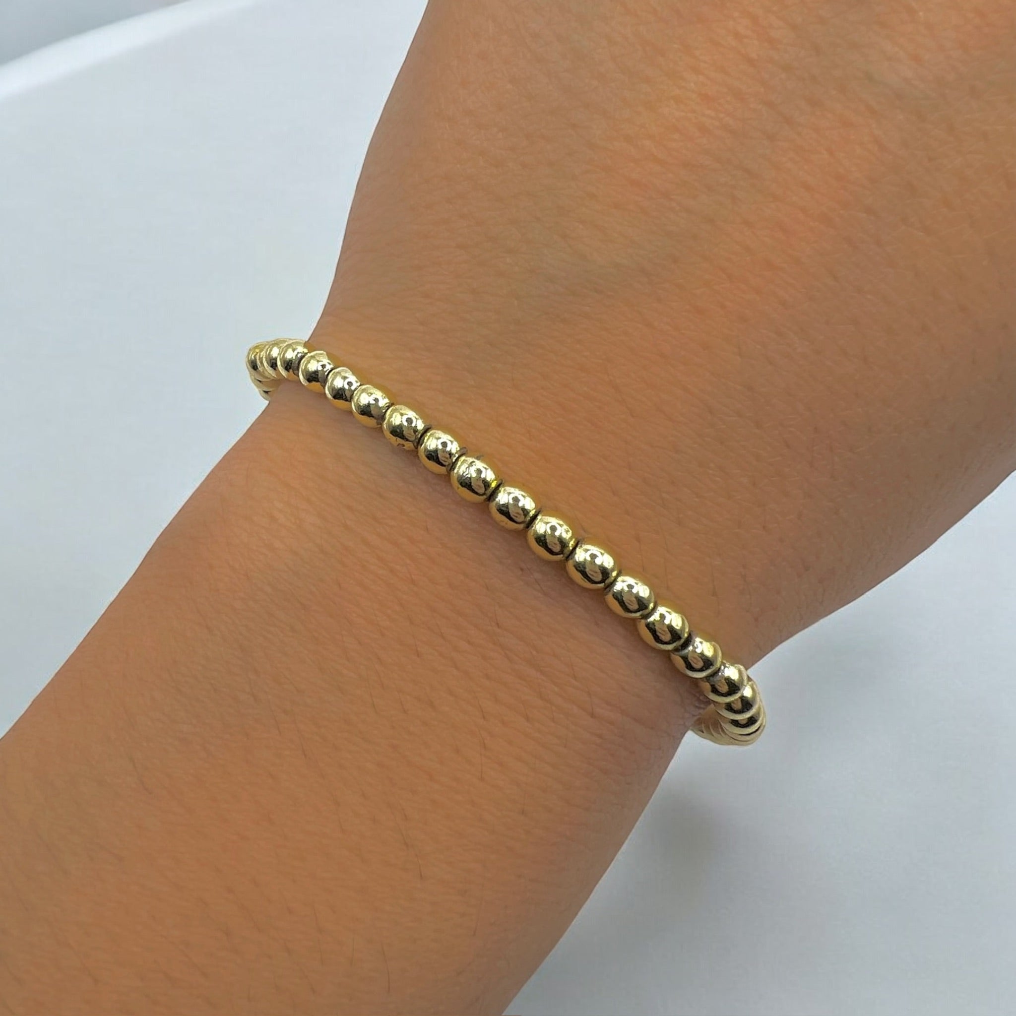 Gold Pearl bracelet 4 mm
