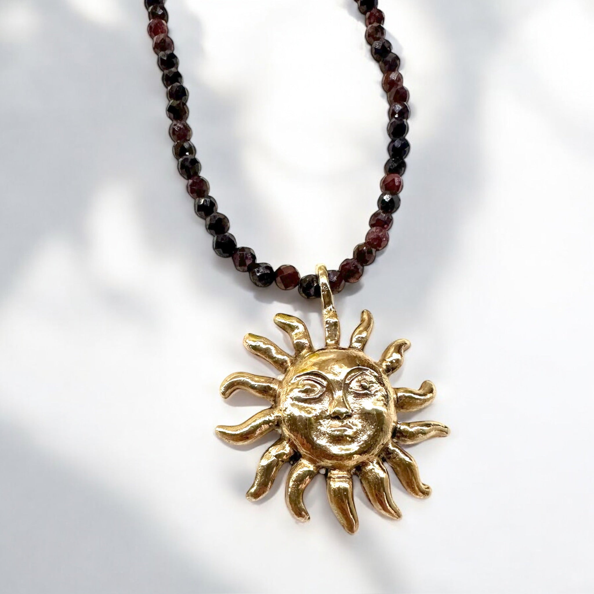 Sun garnet necklace