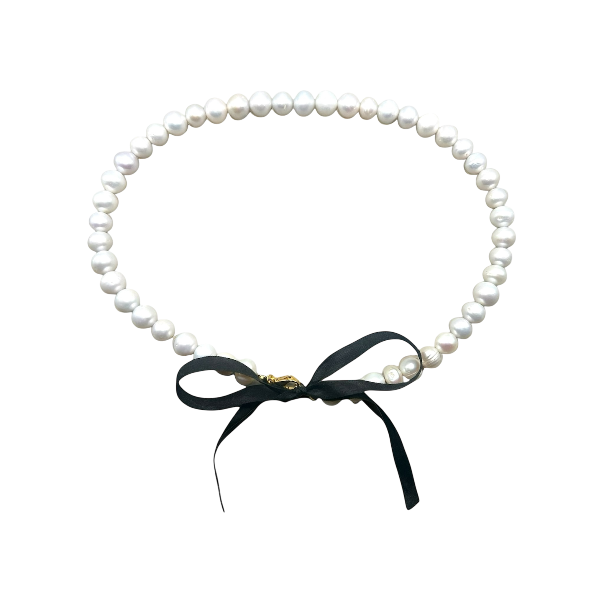 Bow Pearl choker