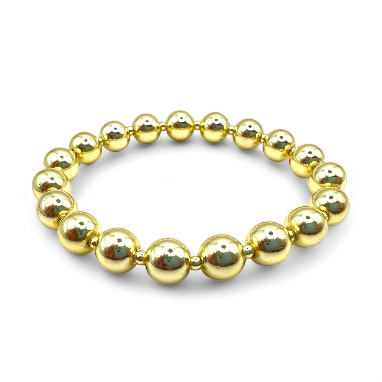 Gold Pearl bracelet 2 and 8 mm
