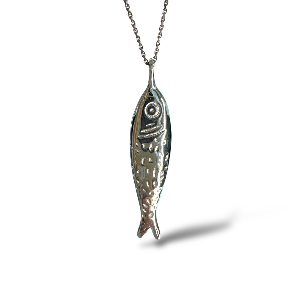 Sardine silver necklace